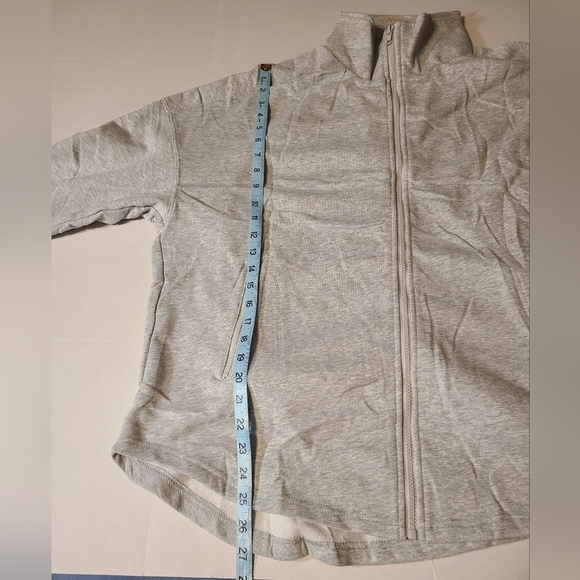 Shewin Cozy Stylish Womens Light Gray Zip-Up Jacket NWOT Zippered Pockets XL - Picture 8 of 11